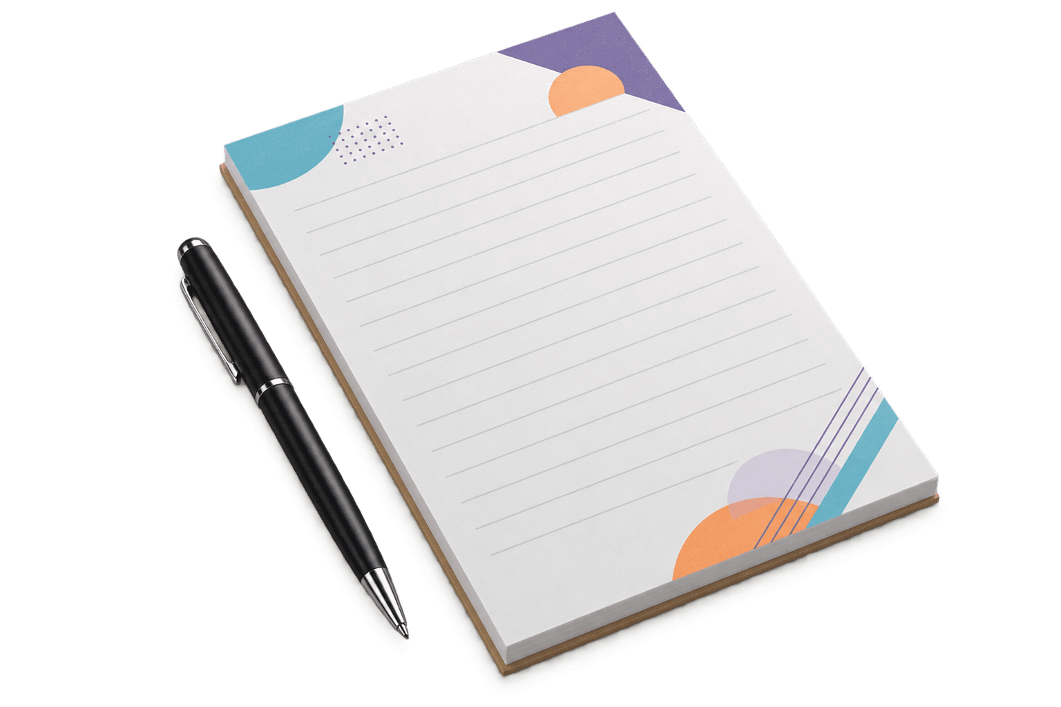 Professionally printed A5 notepad